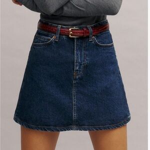 Reformation Lydia High Rise Denim Mini Skirt